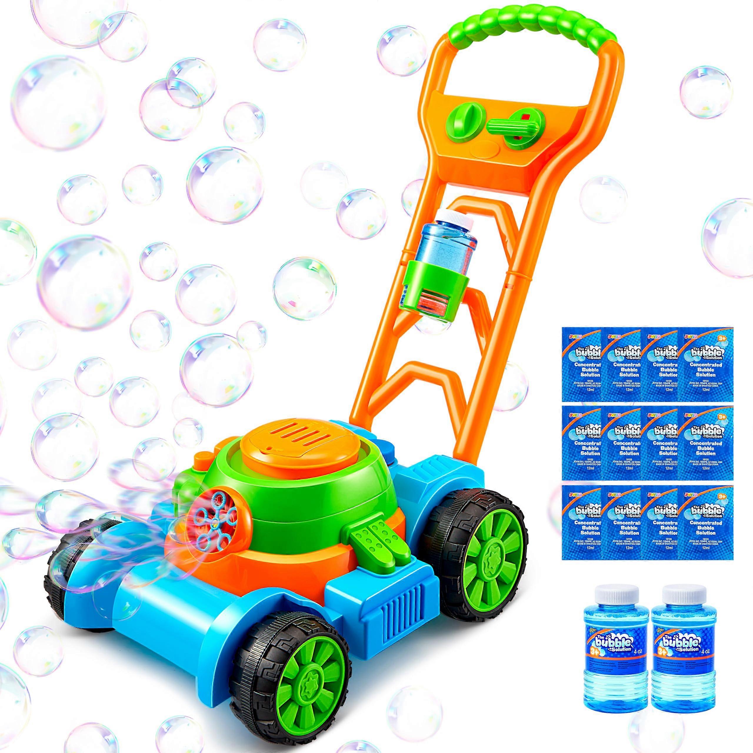 Bubble Lawn Mower Toddler Toy – Interactive Bubble Blowing Lawn Mower for Kids, Lightweight, Colorful, Safe Plastic Design