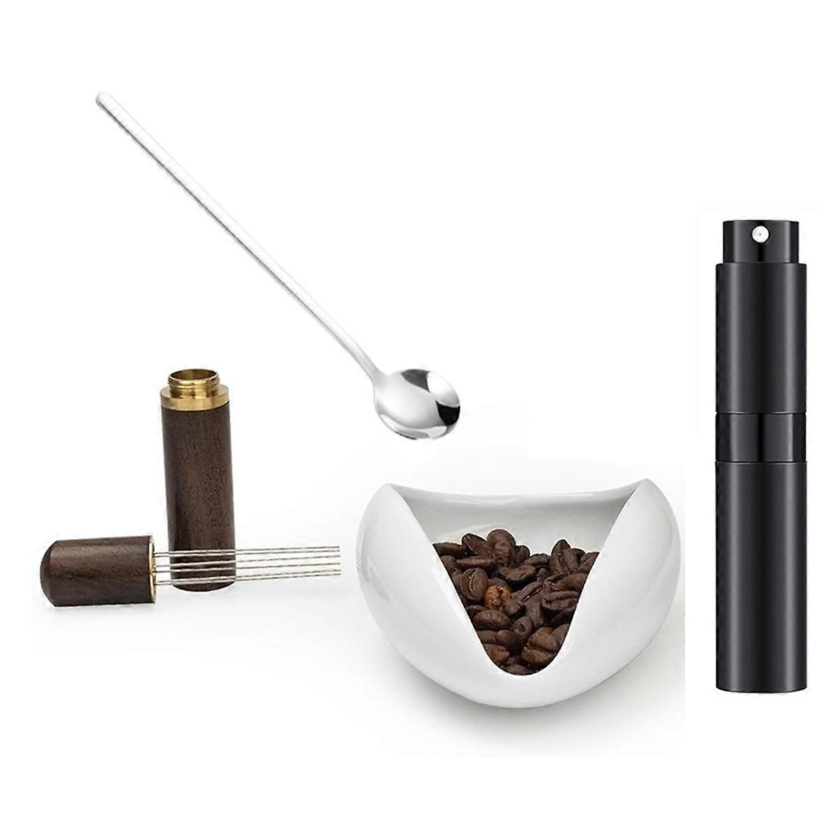 Bottle and Coffee Bean Dosing Cup and WDT Tool 4-Piece Set