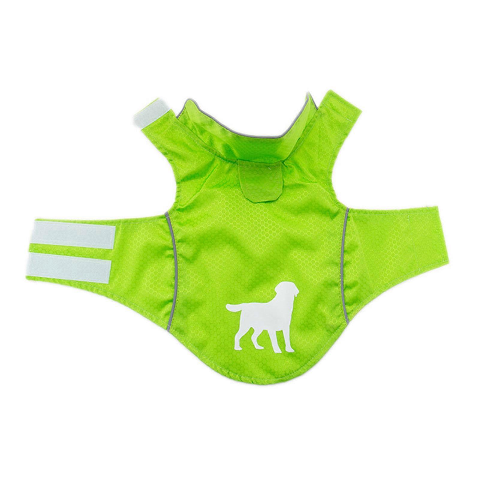 Reflective Dog Raincoat, Lightweight and Fashionable, Ideal for Teddy, Green, Size S, Suitable for Weight 1-2 kg (2.2-4.4 lb).