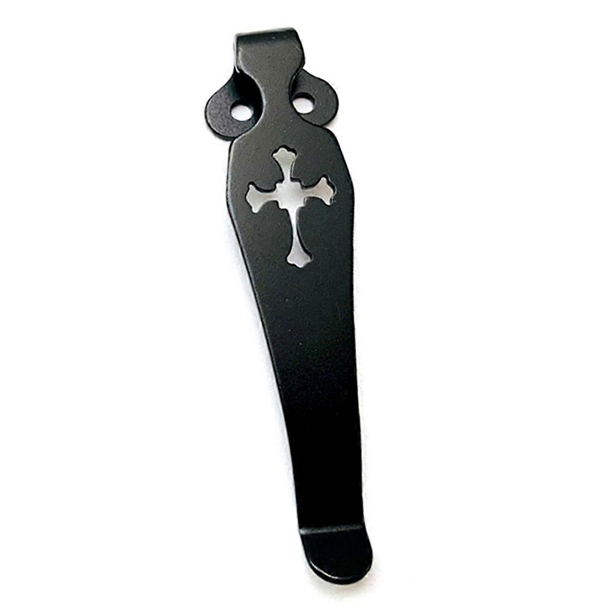 Titanium Pocket Clip Knife Waist Back Clip 2-Hole for Spyderco 2, A