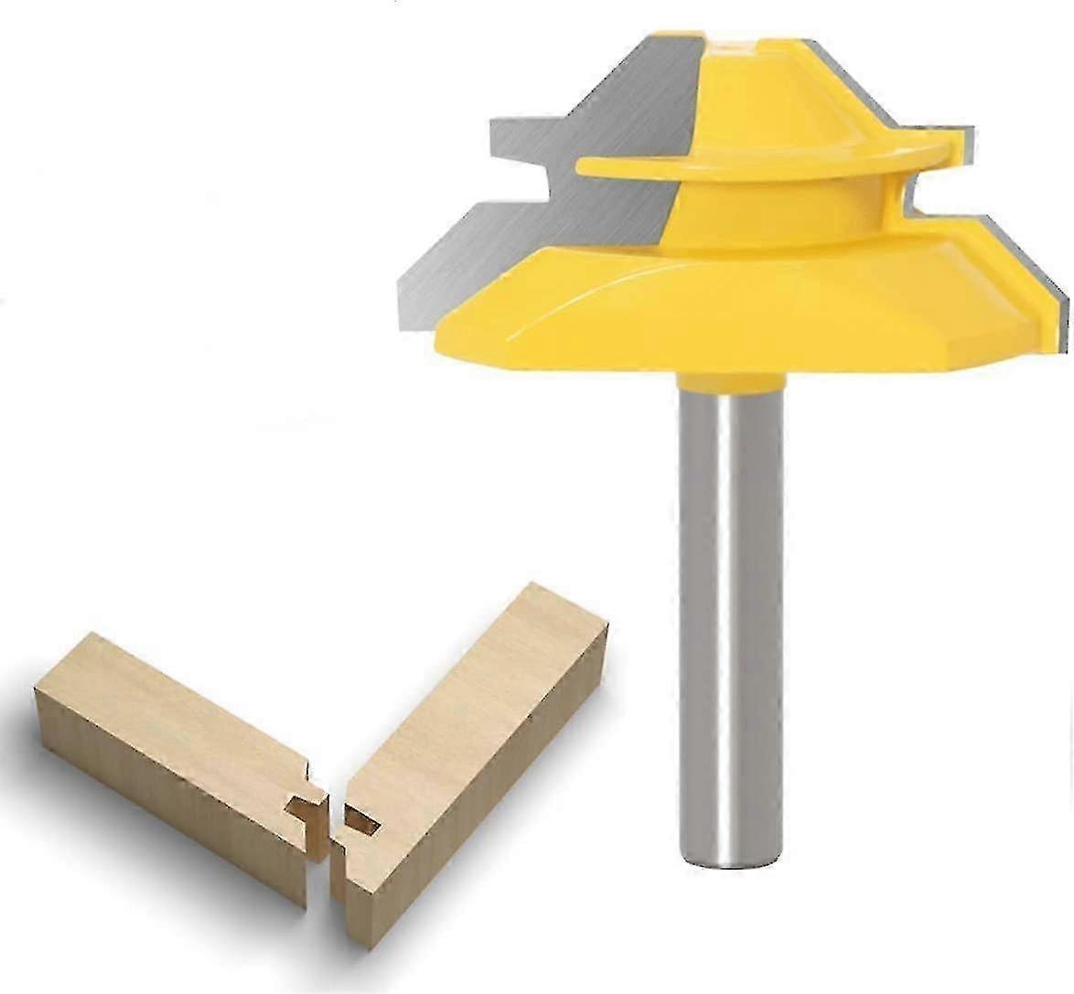 8mm 45 Degree Lock Miter Router Bit - aplus Woodworking, Grooving & Tenon Joint Cutter