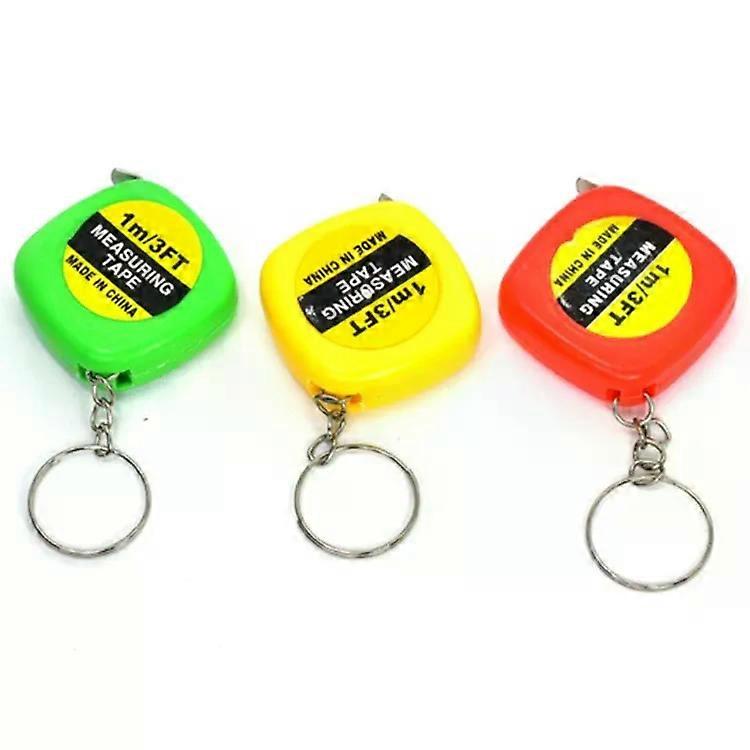Portable Tape Measure Key Ring-4 PCS Retractable Square Design