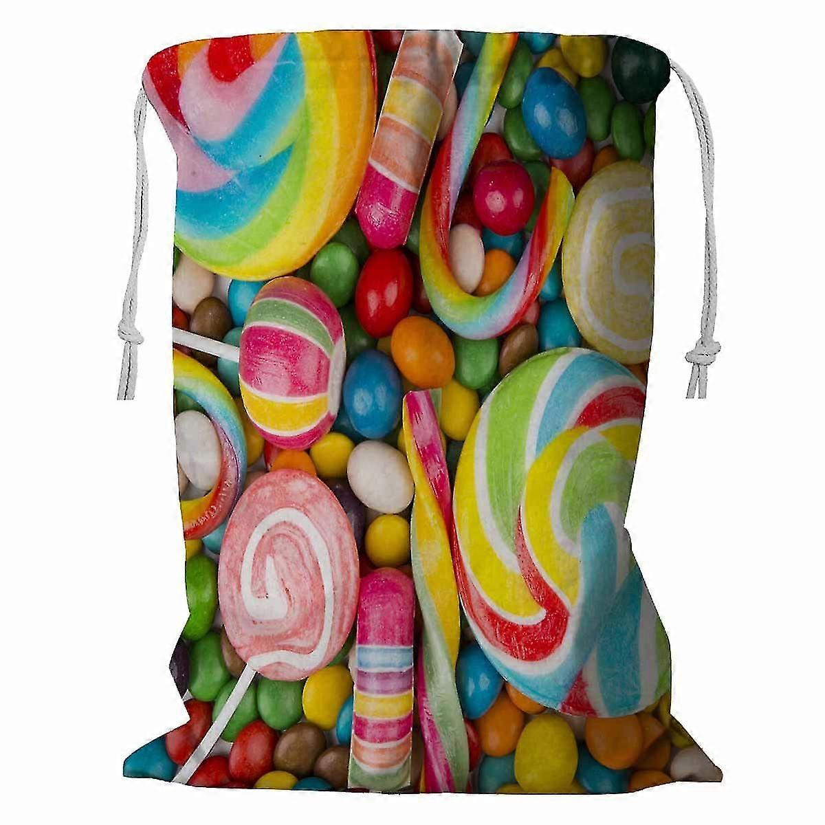 Colorful Candy Storage Basket Laundry Bag With Drawstring 60x80 Cm