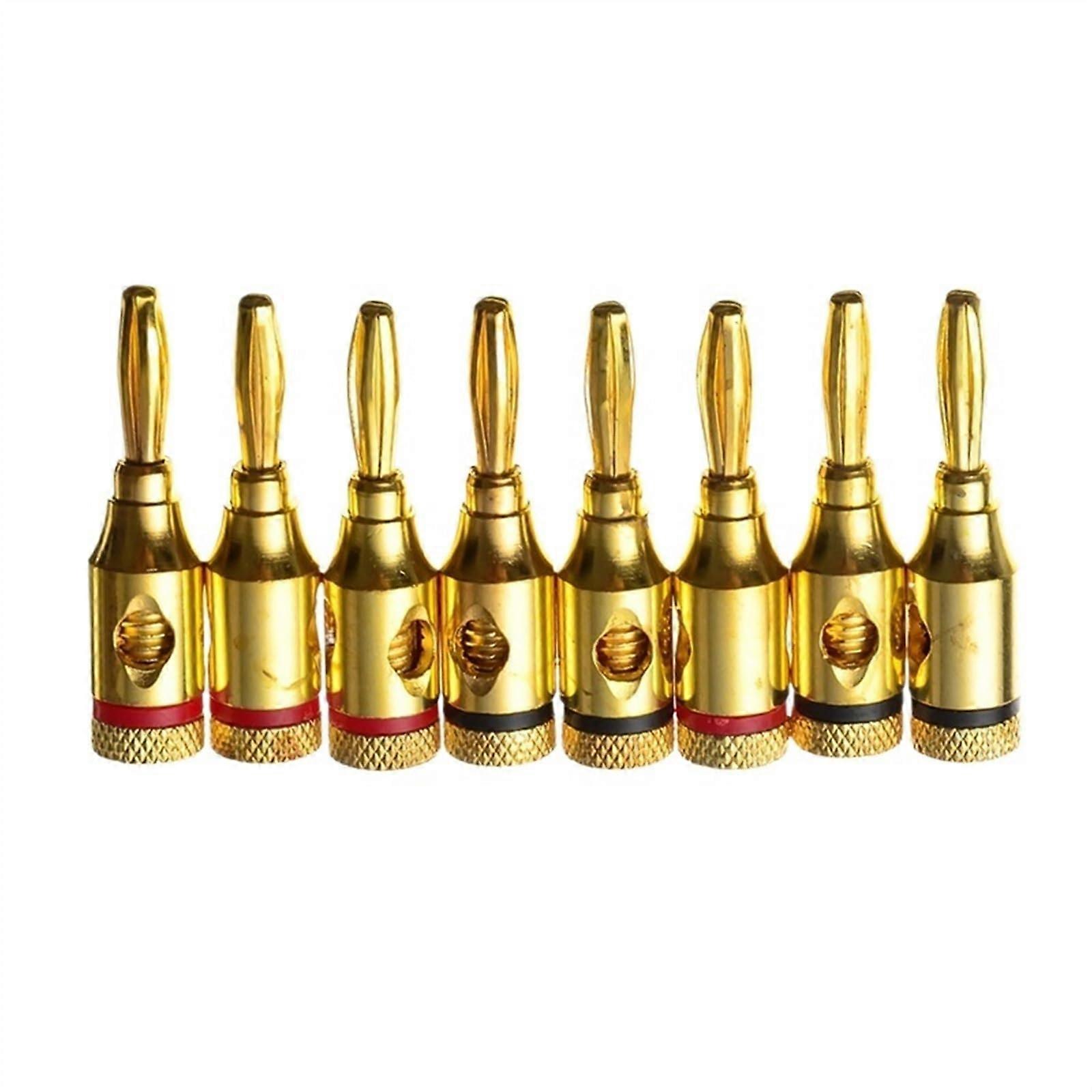 4mm 24k Gold Plated Banana Plugs - 8/20pcs Speaker Amplifier Audio Connectors for High-Quality Sound Systems
