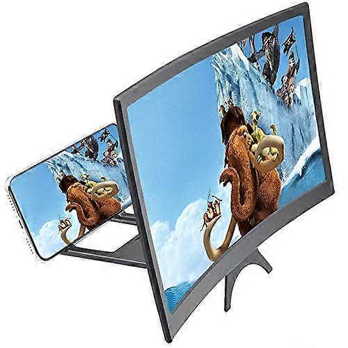 Curved Screen Magnifier, Large Field of View Mobile Magnifier, Phone 12 inch 3D high-Definition Magnifying Glass