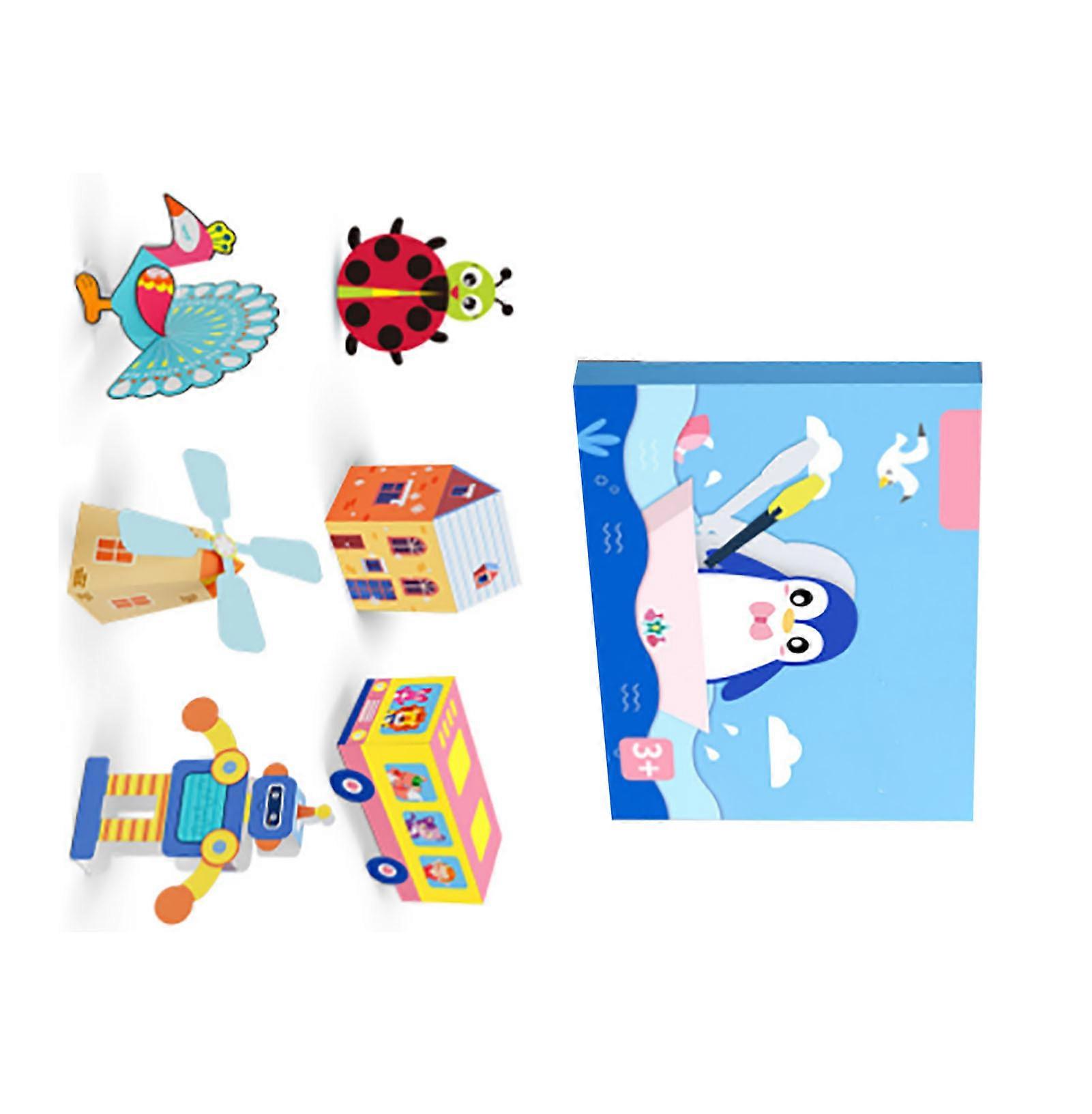 Kids Origami Paper Kit Cute Pattern Colorful Exercise Hands On Skills Educational Craft Origami Paper for Children Level 1 Difficulty