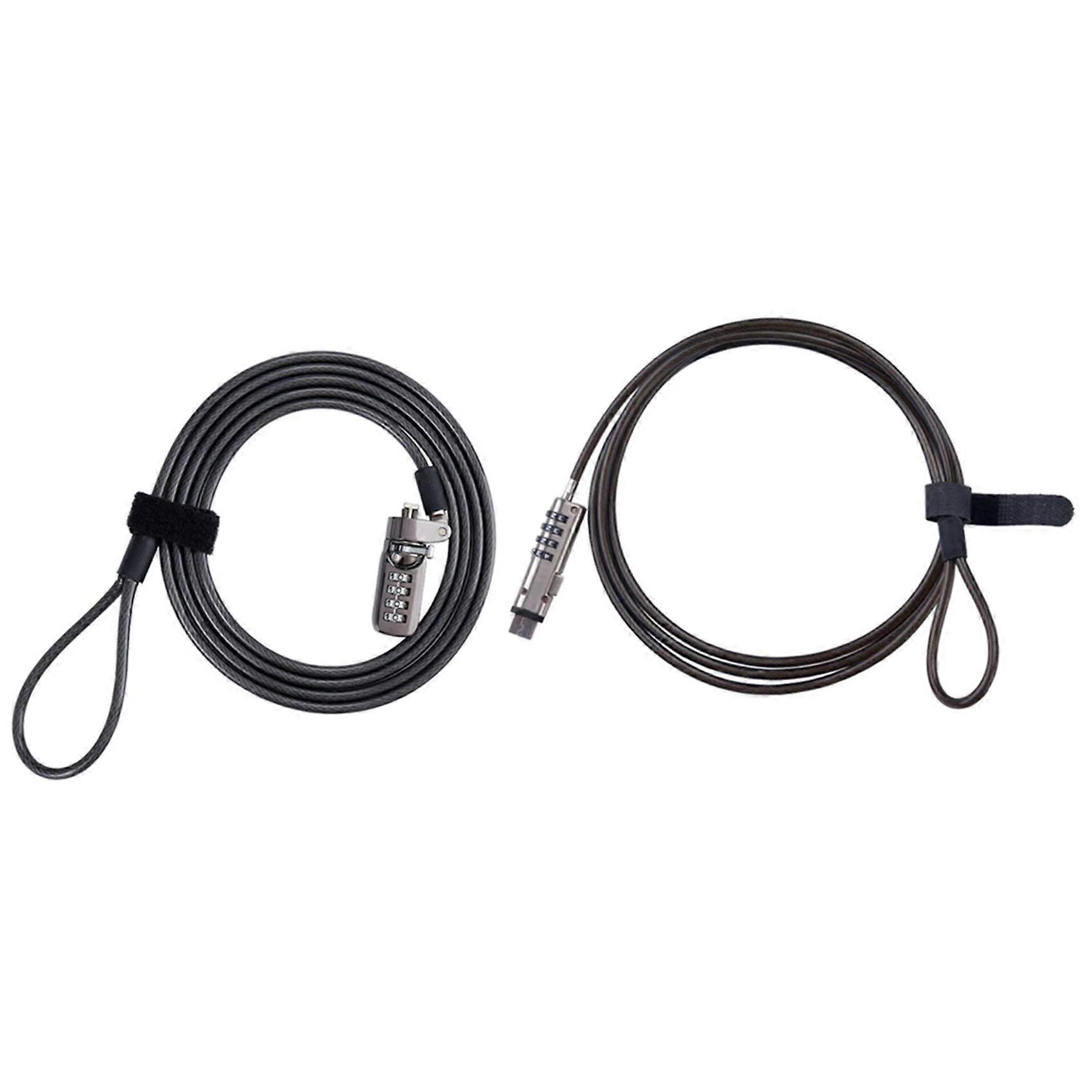 Laptop Notebook Security Cable Lock, 4 Digit Password Lock with Universal Compatibility for USB Laptop Devices