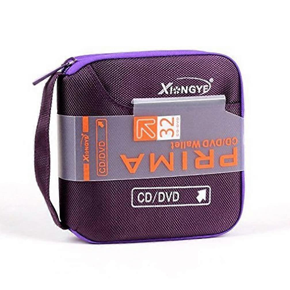 ΝΕΟ 32 DISK CD DVD Organizer Organizer Storage Holder Cover Πορτοφόλι Album Box - Μωβ