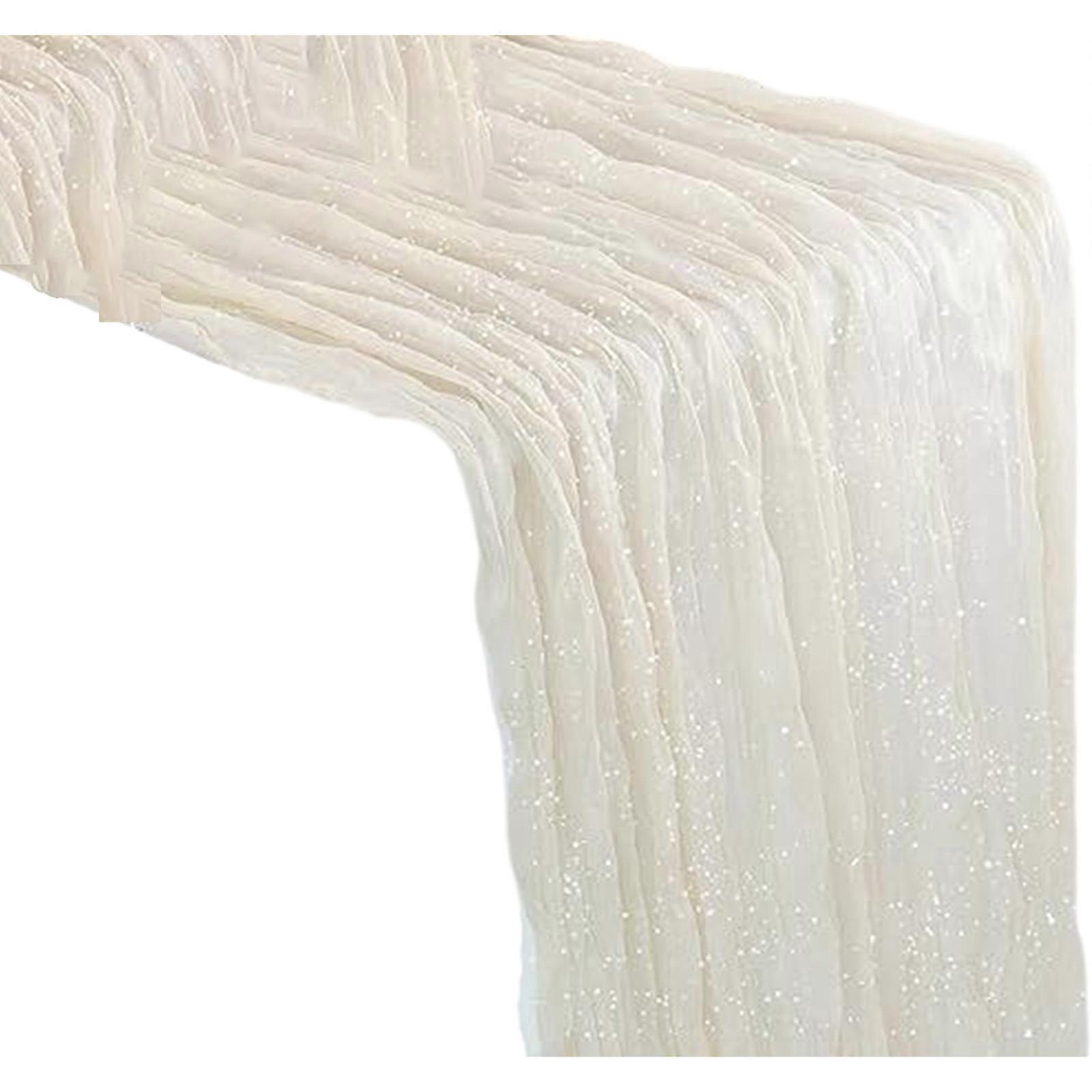 Gauze Table Runner Gauze Cheese Cloth Table Runner for Baby Shower and Event Decoration Adding Sophistication New beige