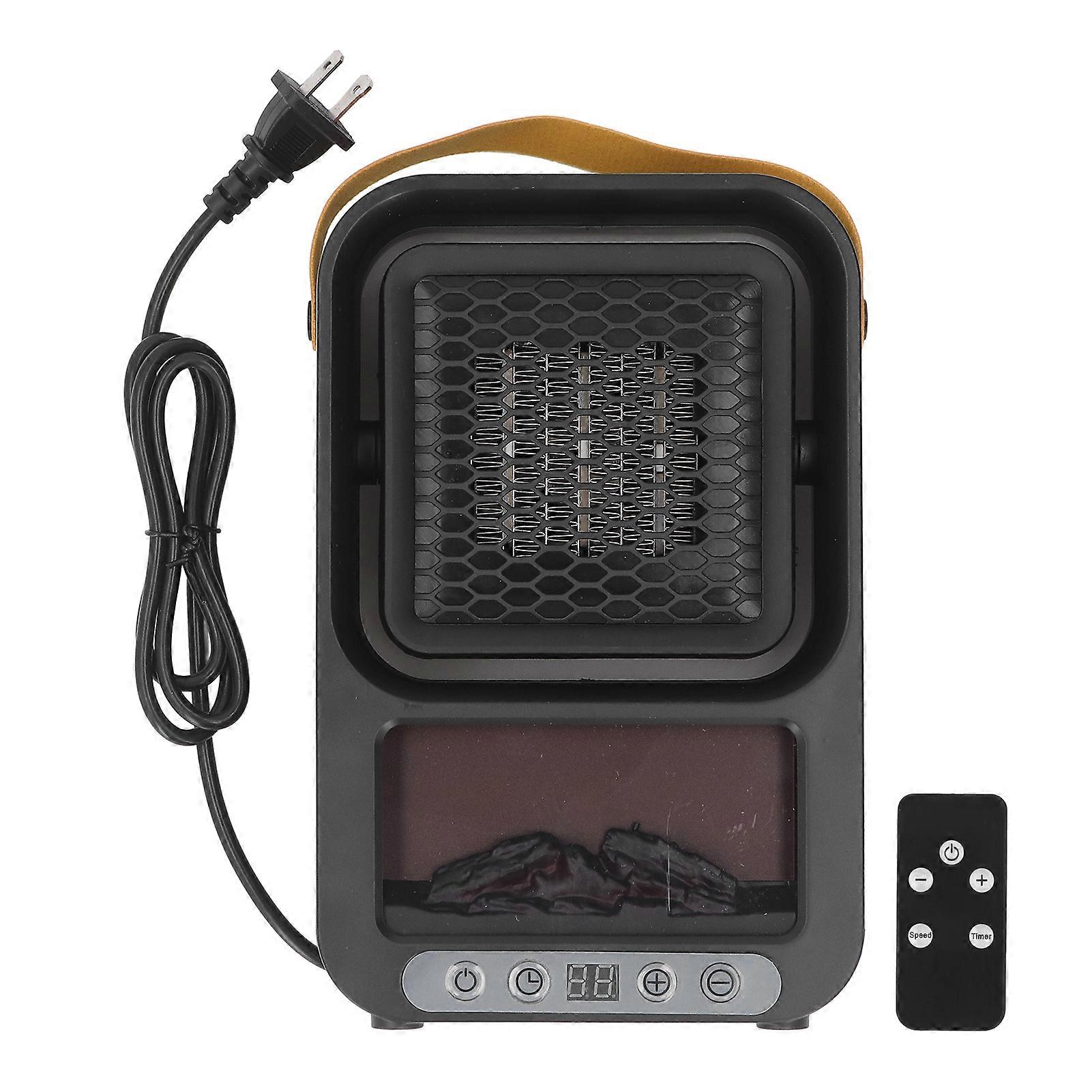 Small Space Indoor Use Electric Portable Fan Quiet Desk Heater with Remote Control for Office Home Bedroom