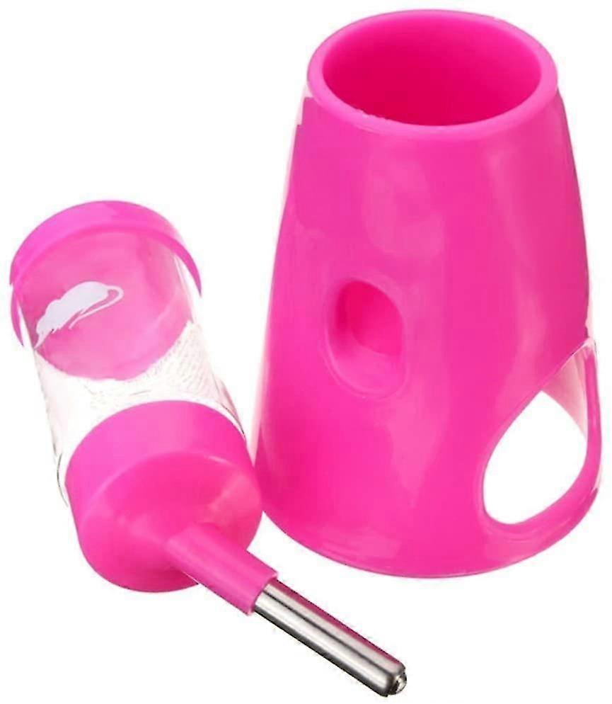 Hamster Hideout Drinking Waterer 2-in-1 Water Bottle, Pba Free Red