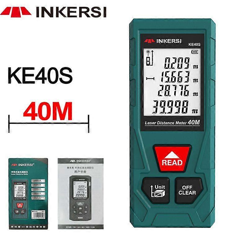 INKERSI Laser Rangefinder 40 100M 120M Laser Tape Measure High Accurate Digital Distance Meter Construction Roulette Trena Lazer