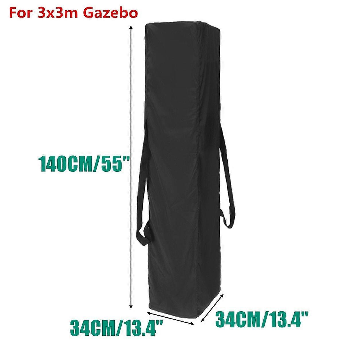 Tent Canopy Storage Bag Waterproof UV Resistant Large Size Outdoor Tent Replacement Storage Bag Handle Design Black 140cmx34cmx44cm 210D