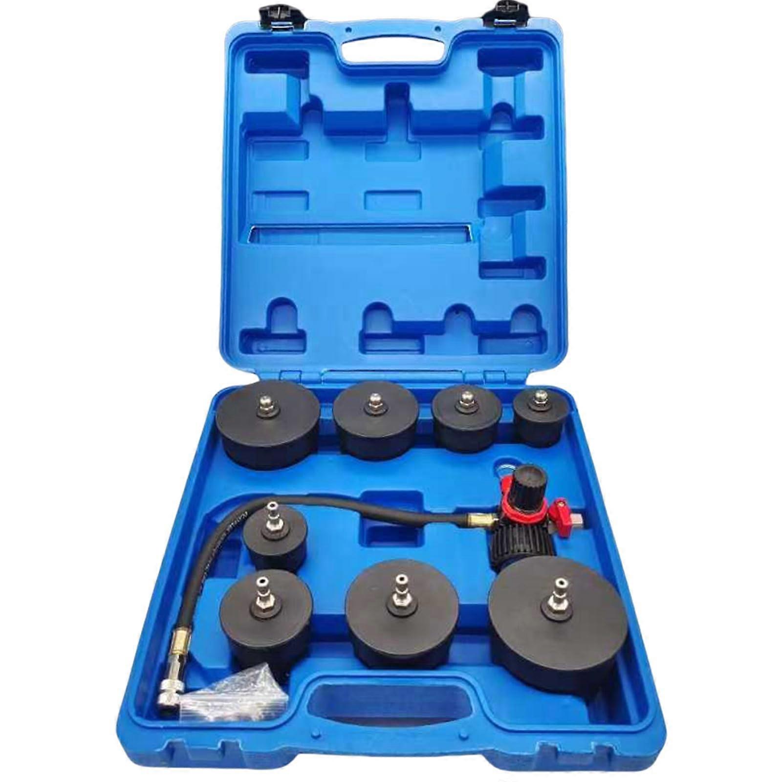 Turbo System Leakage Tester Kit - 10 PCS Turbocharger Air Pressure Leak Test Tools for Automotive Diagnostics