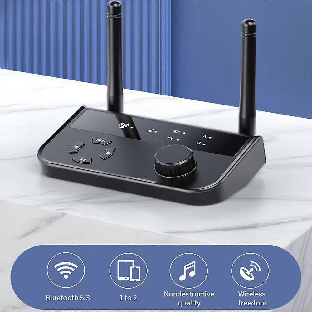 2 in 1 Bluetooth 5.0 Trasmettitore Ricevitore TV PC Altoparlante per Auto 3.5mm AUX Hifi Music Audio Adattatore/Cuffie Auto/Home Stereo Device1