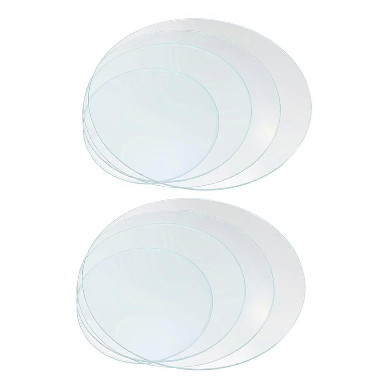 8pcs Vidro de relógio de laboratório resistente ao calor Vidro redondo engrossado para uso em laboratório