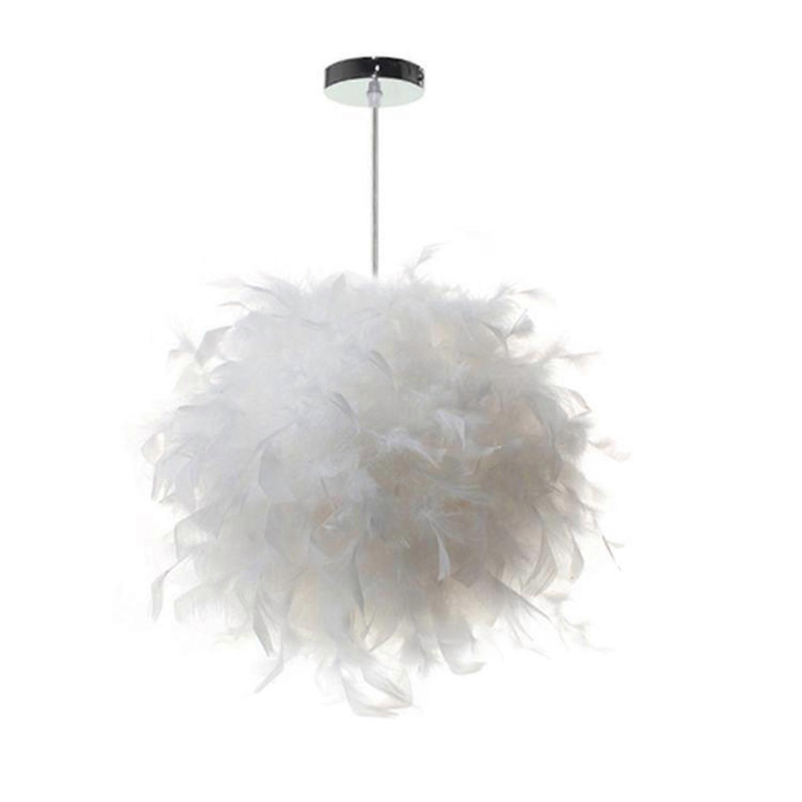 Elegant Lamp Shades Lamp Shell E27 Lighting Cover Feather Texture Ceiling Lamp Covers for Chandeliers and Wall Sconces