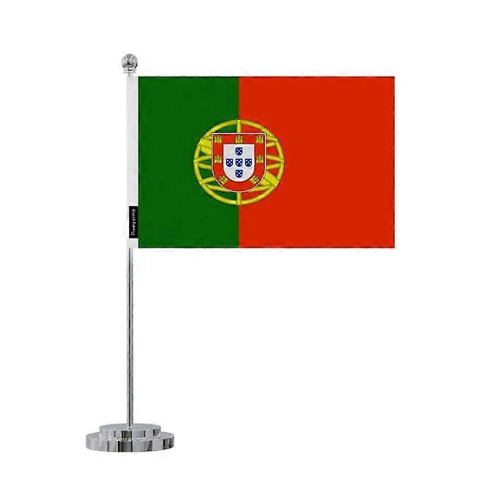 Portugal desk flag in 14 x 21 cm