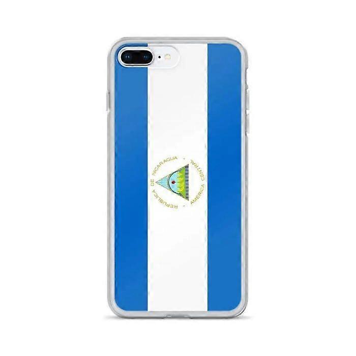 iPhone Case - Multicolor - Nicaragua Flag - Flexible - Transparent Plastic - Compatible with iPhone 7 Plus