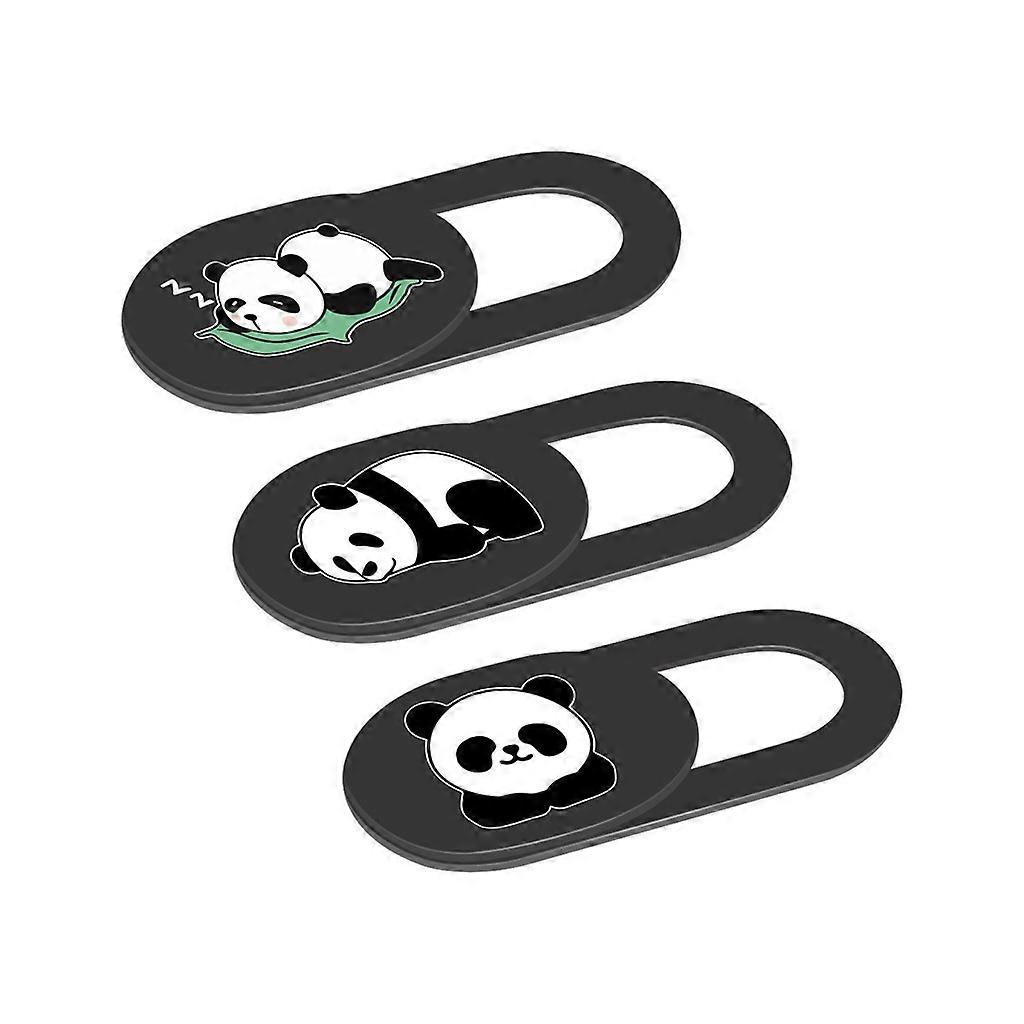 3pcs Webcam Camera Cover Slide Ultra-Thin Cute Panda Camera Cover Compatible With for MacBook, for iMac, Laptop, PC, Sma Panda