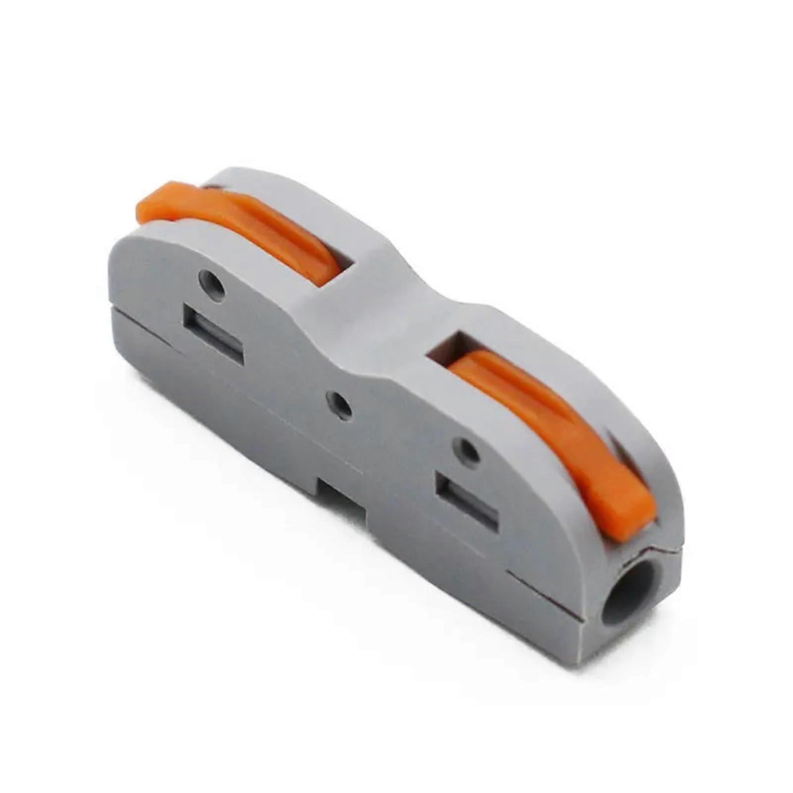 SPL1 Mini quick connector for cable universal compact connection plug for spring wiring connector for LED (Gray, 50 PCS) 50 PCS Grey
