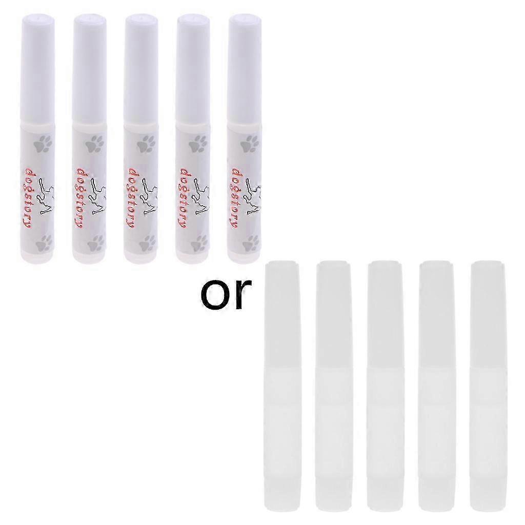 5Pcs Pet Nail Cap Glue Set avec couvercle Adhésif imperméable pour chien de compagnie Griffe Couverture--