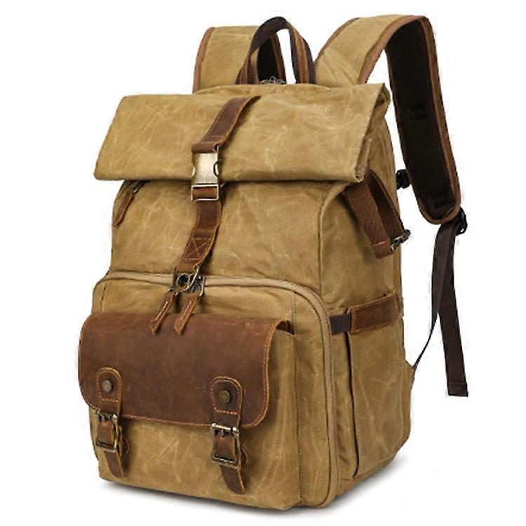 K-822 Waterproof Camera Bag Hiking Camping Canvas Rucksack Laptop Bag Travel Backpack