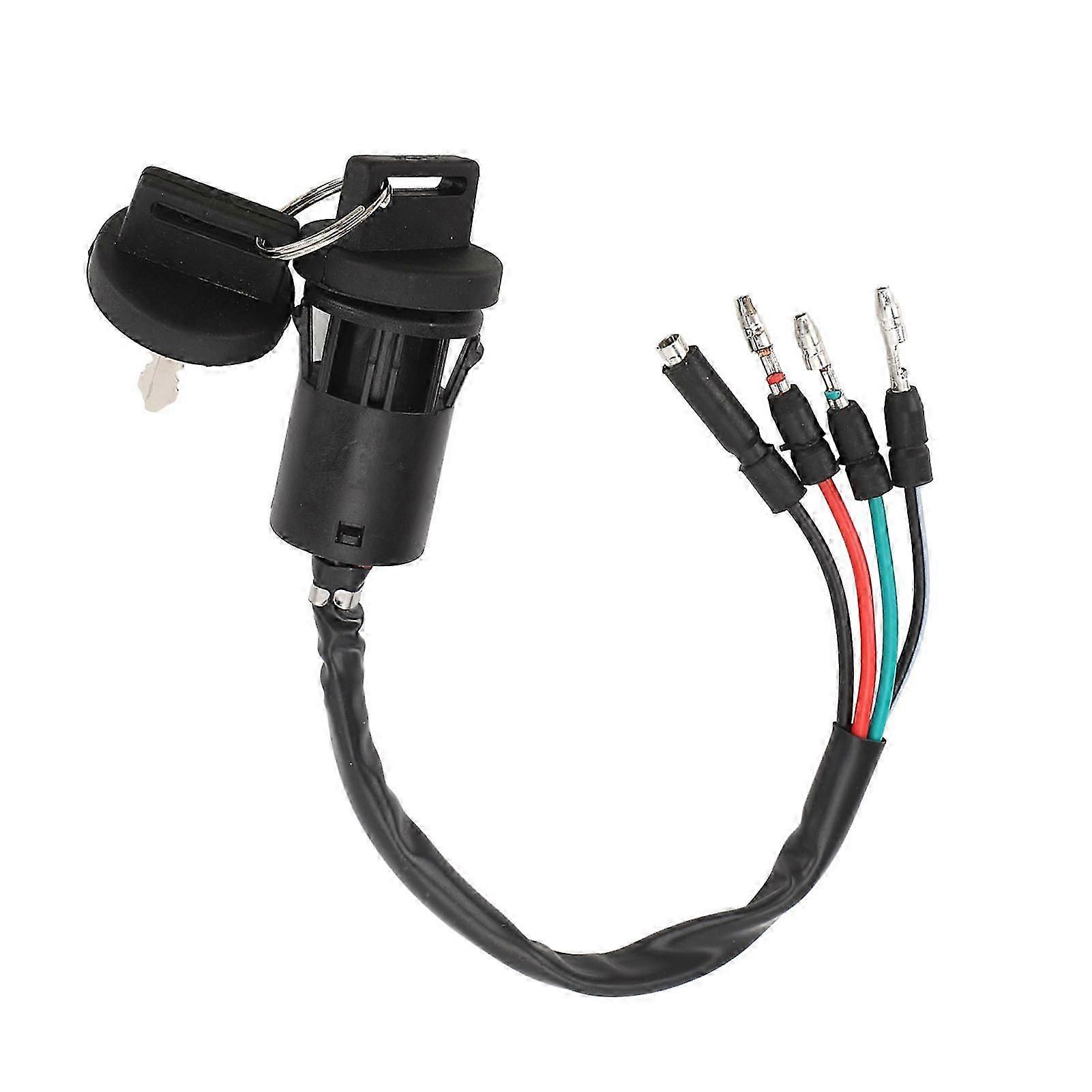 Ignition Key Switch 4 Wire Power Starter On Off Switch for Suitable for FourTrax 125 1985 to 1986