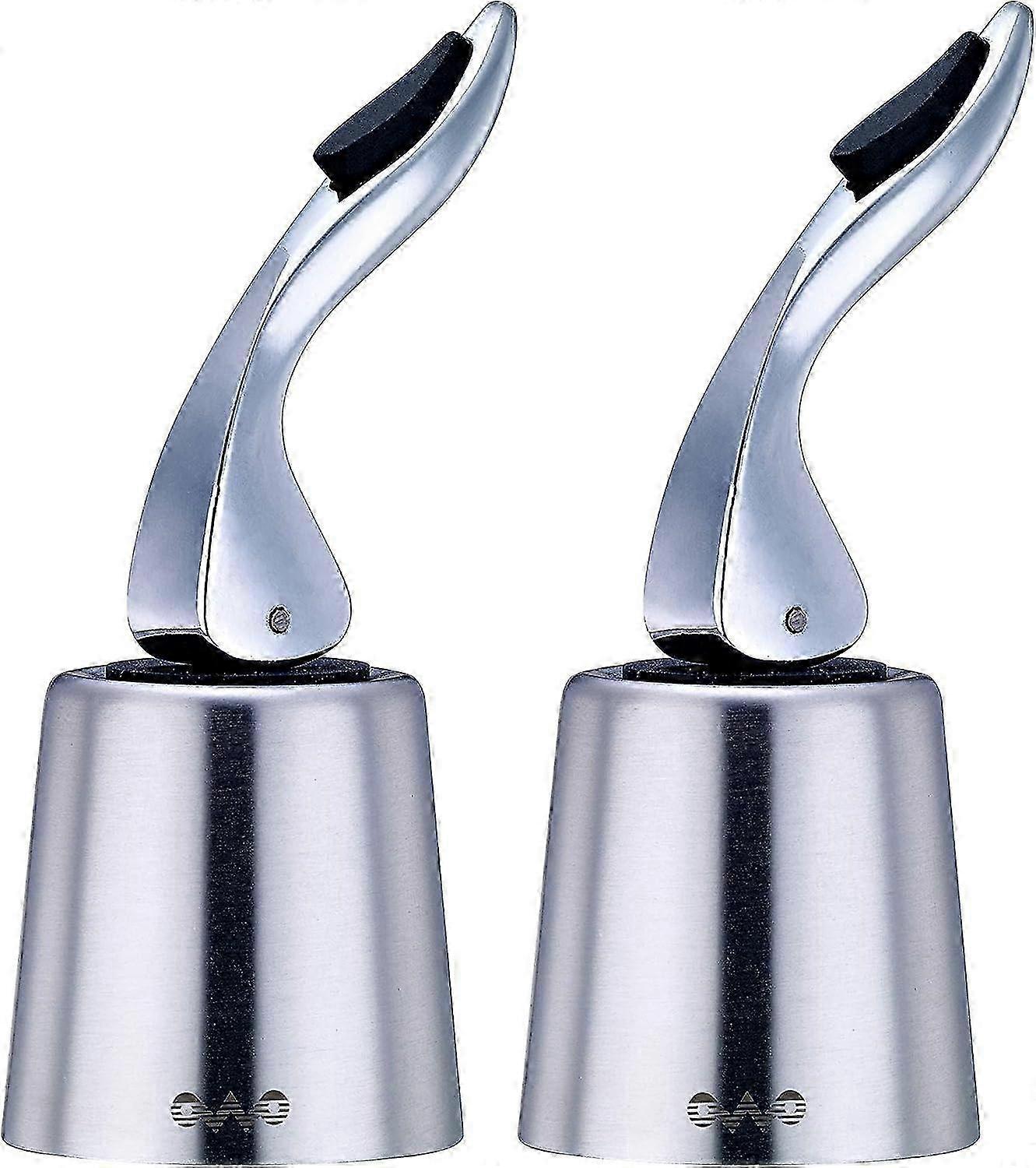 Stainless Steel Wine Stopper for Open Bottles, Silver (2024 Model)