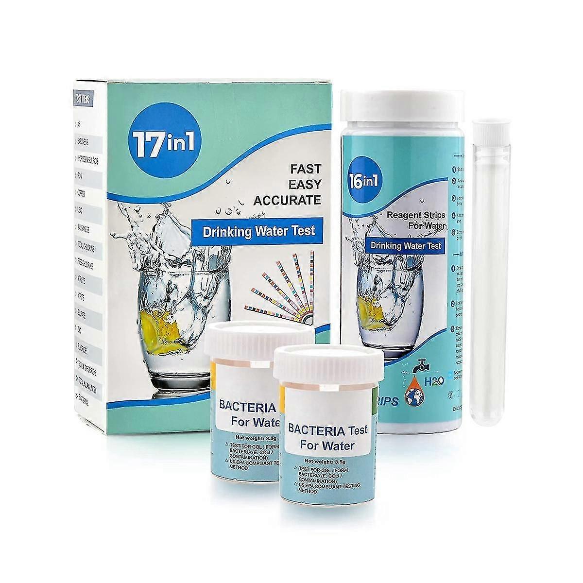 17-in-1 Complete Water Test Kit ,100 Strips + 2 Water Testing Kits for Drinking Water Easy Testing