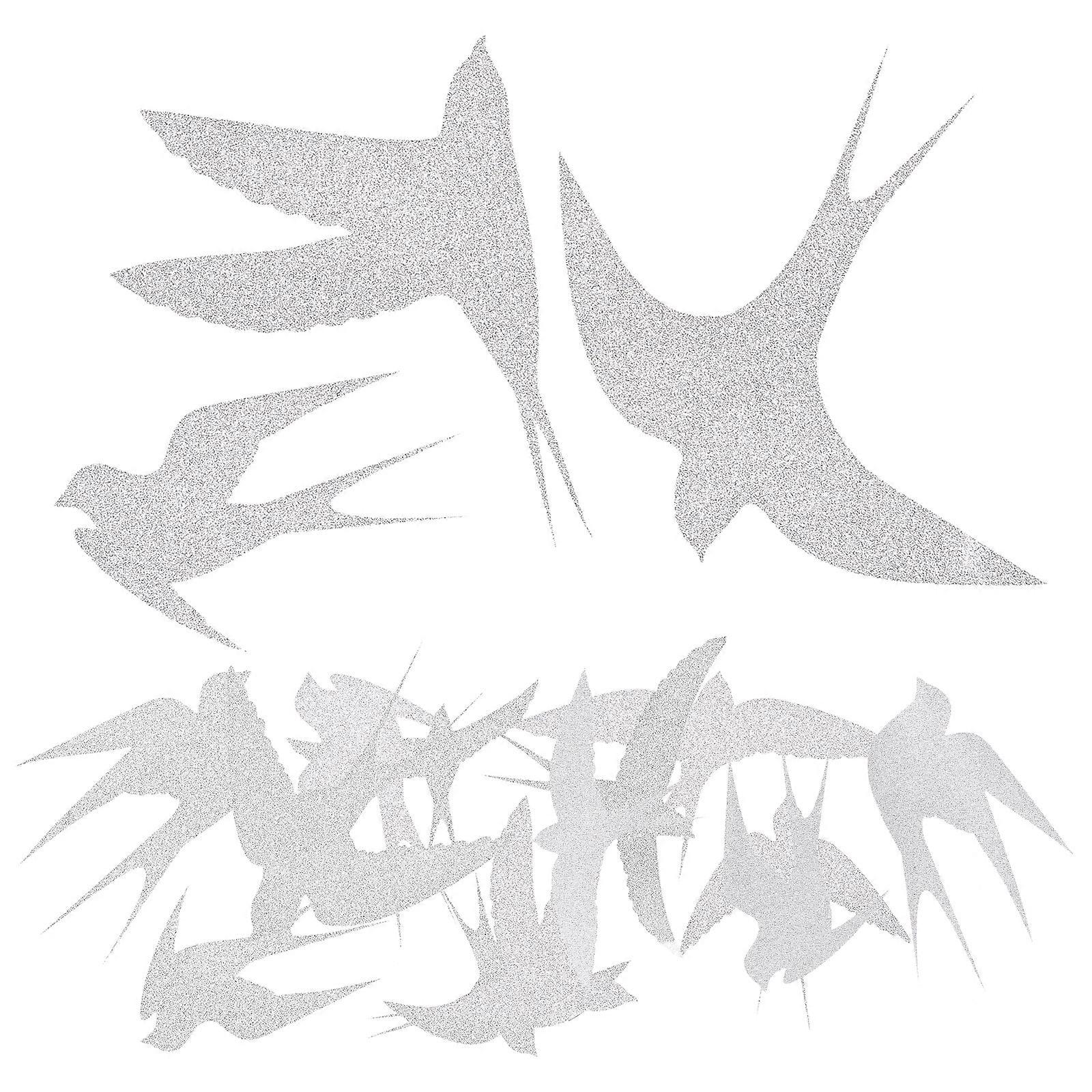20 Pack Static Cling Bird Stickers for Windows   Removable Decorative Decals to Protect Birds from Collisions, Easy Adhesive Free Application for