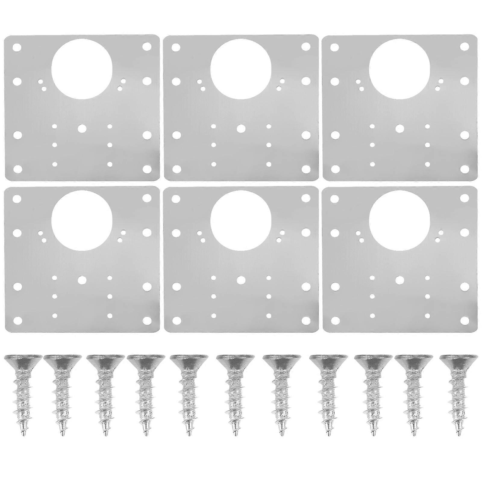 Stainless Steel Cabinet Hinge Repair Plates Durable Mending Plates for Furniture, Easy Install, Ideal for Wardrobe Shelves and DIY Projects