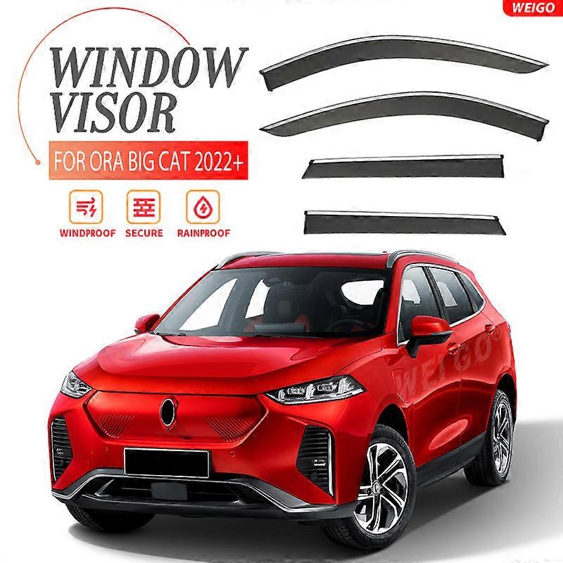 Applies to For Ora Big Cat 2022+ Car Window Visor Awning Shelters Windshield Side Window Rain Sun Shade Auto Accessories Car Styling
