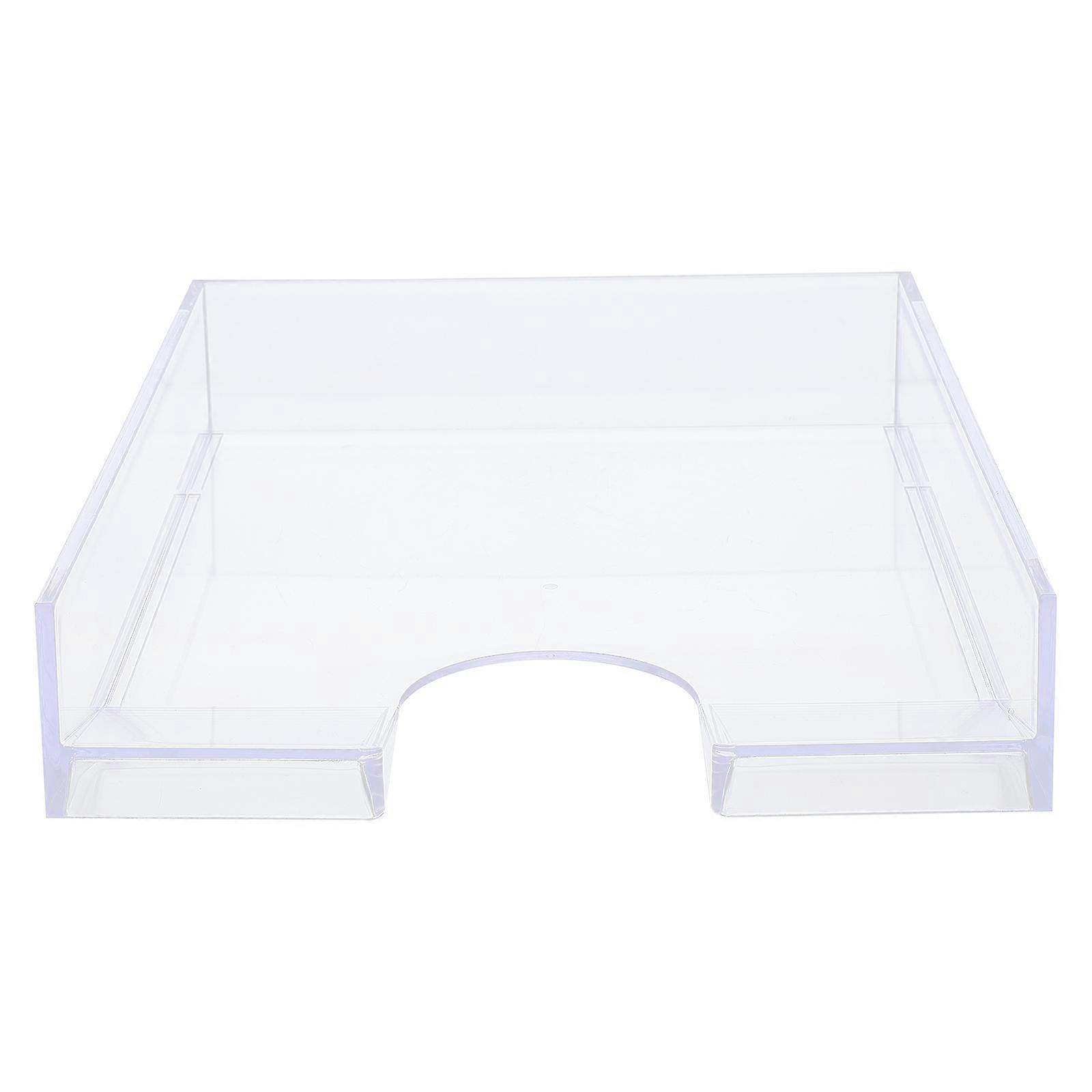 Paper Organizer Folder Document Case Transparent Color A4 Size for Office Supplies Lightweight File Case 1Set