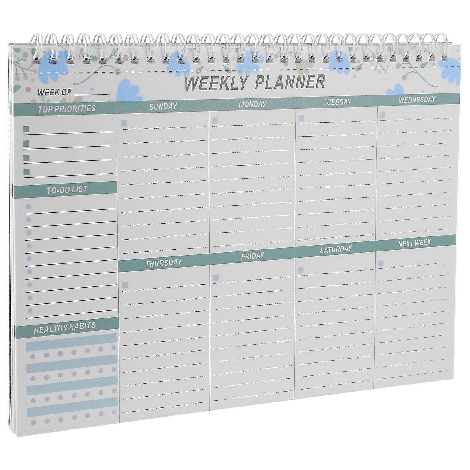 Weekly Planner Notepad   Tear Off To Do List Notebook for Work, Study & Weekly Goal Organization