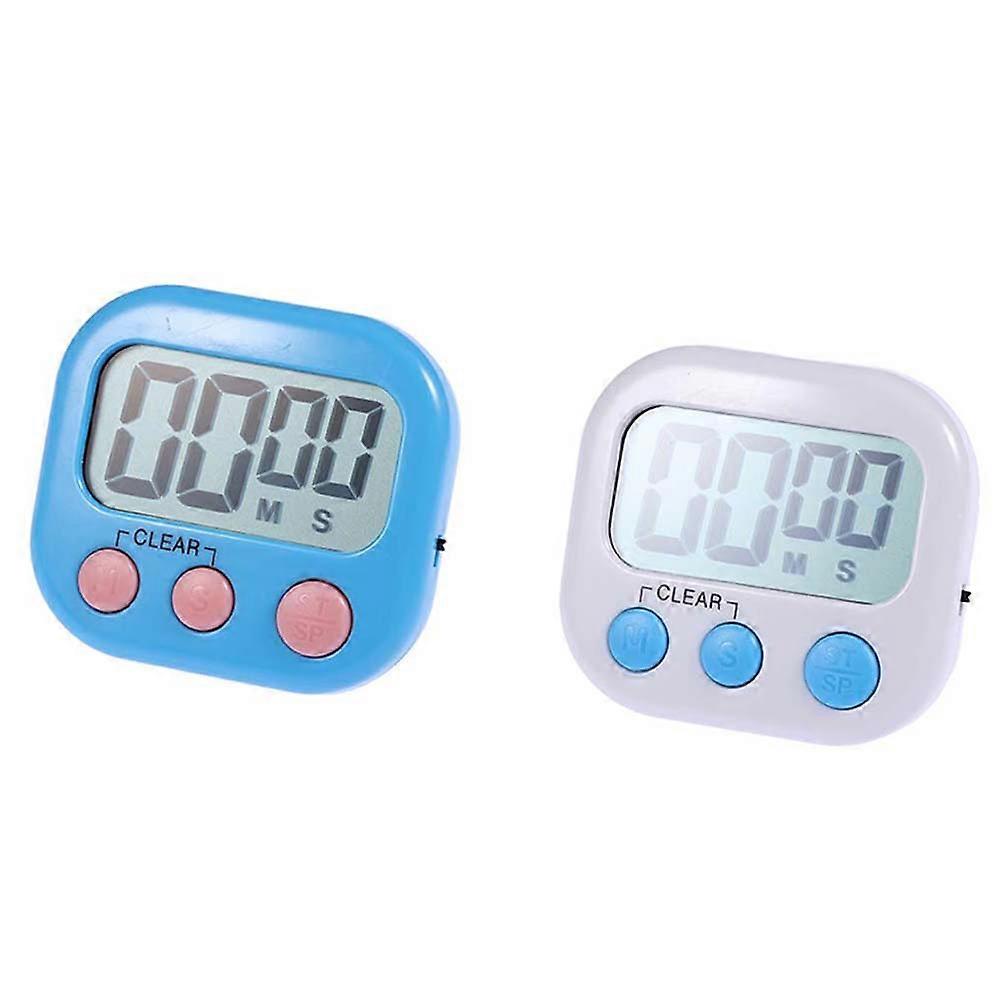 Cartoon Timer Cooking Countdown Clock in Assorted Colors for Kitchen with LCD Display 2 Pieces
