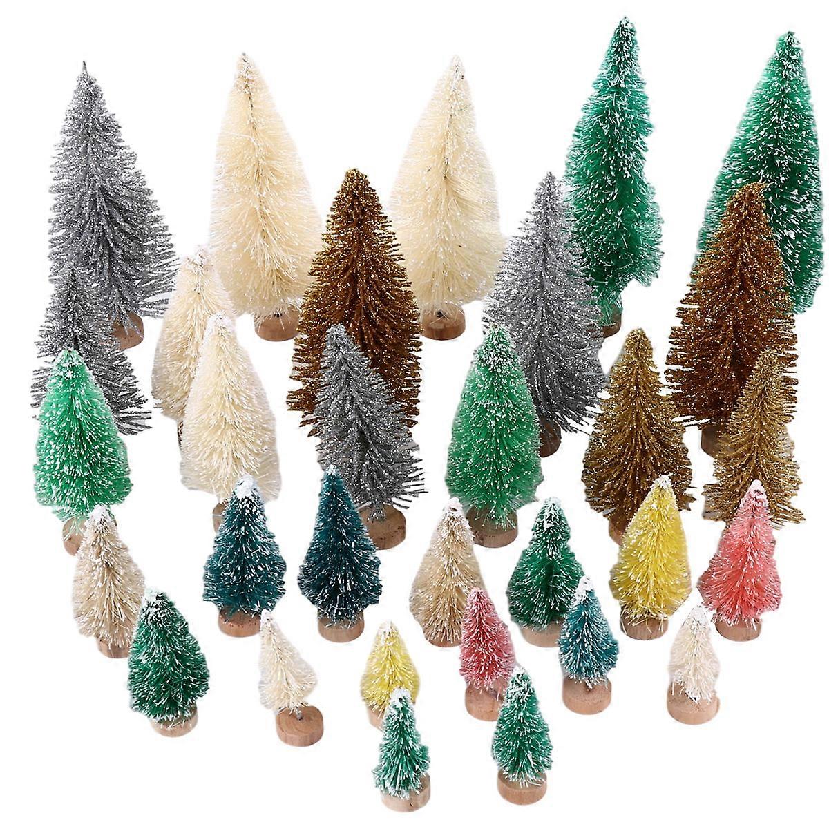 Artificial Pine Branches Mini Christmas Tree Decoration For Family Party 40Pcs