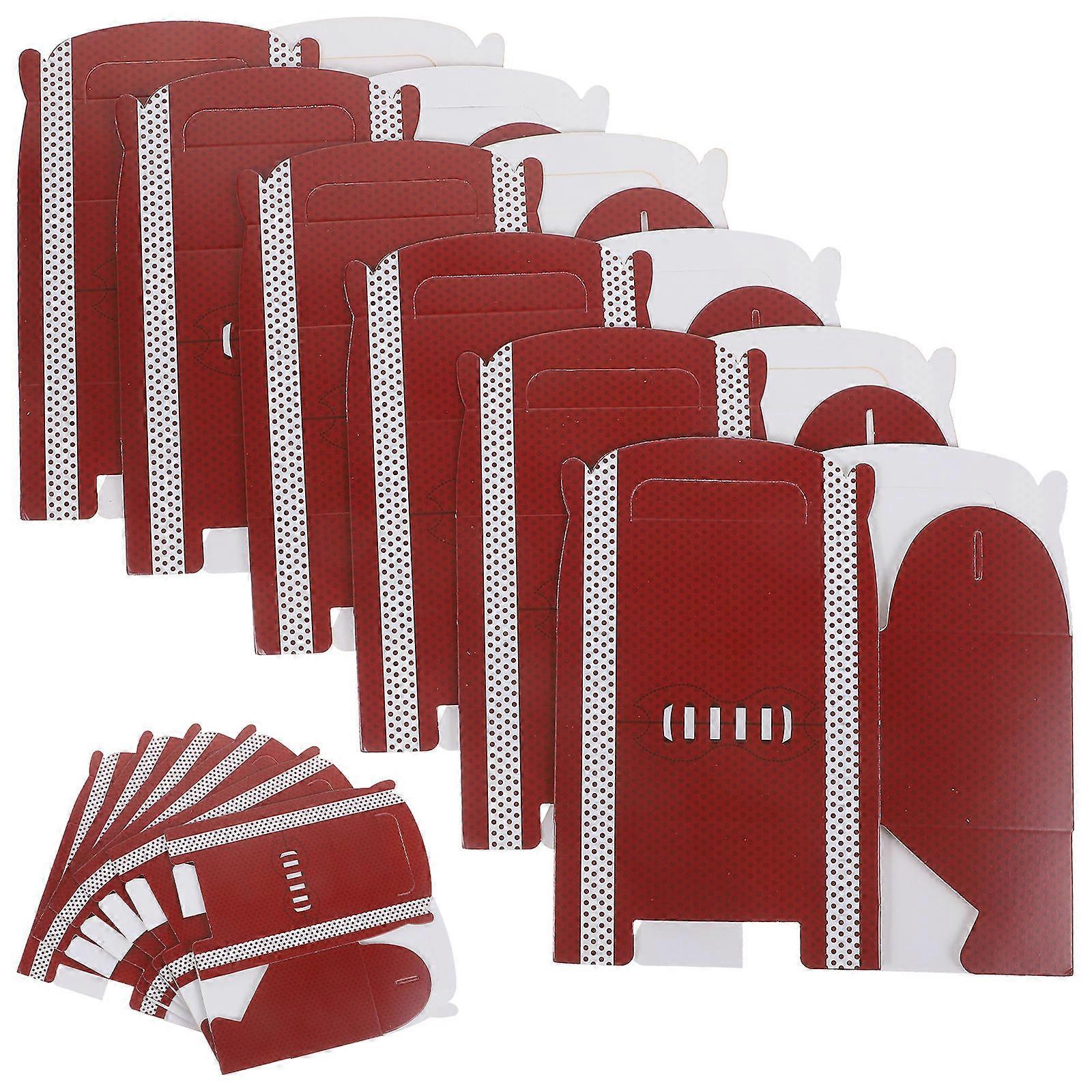 Rugby Theme Rectangular Treat Boxes For Rugby-Themed Parties Storage 18Pcs