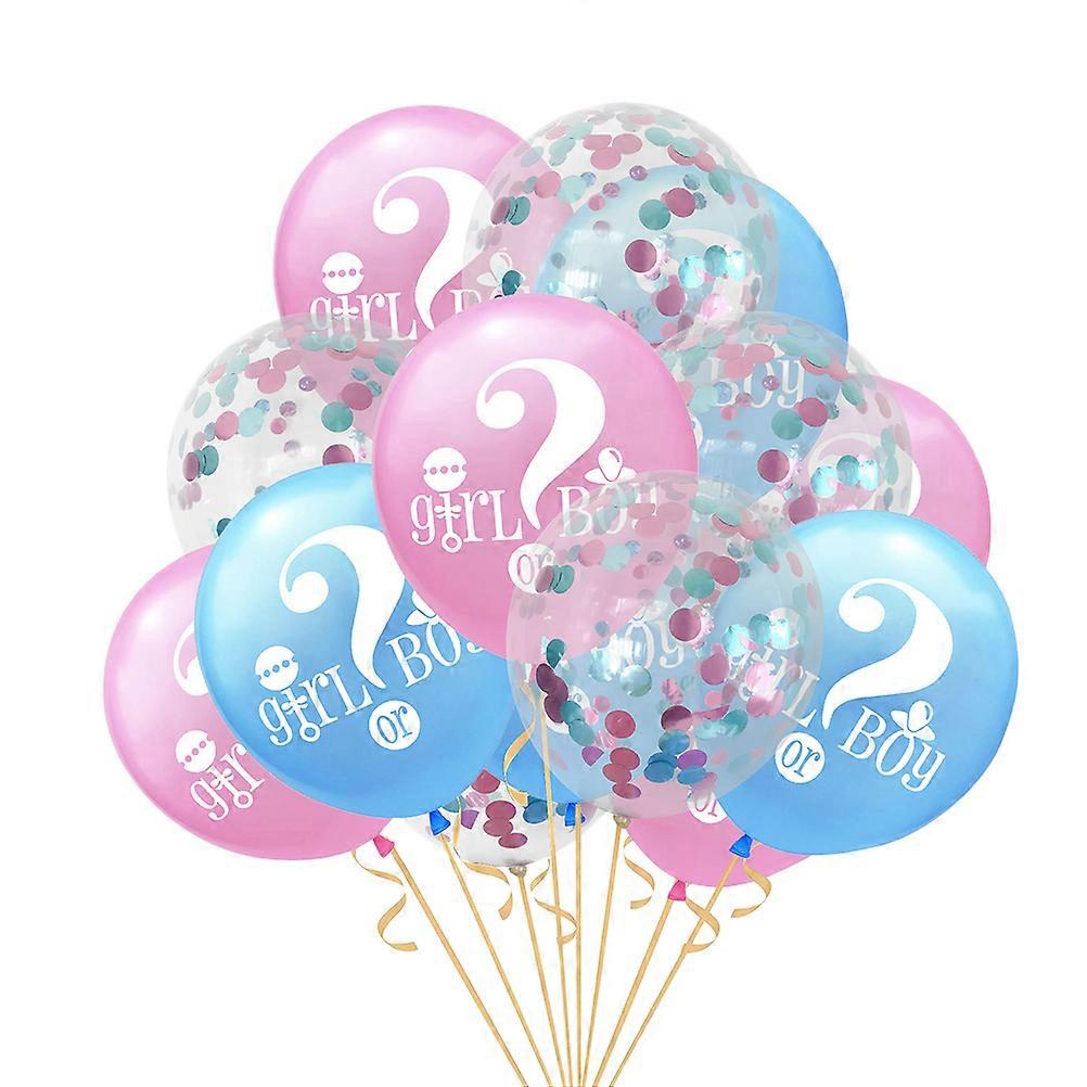 Multi Colored Balloons Latex Balloons Party Balloon Set 12 Inch Round Shape Simple Design Gender Reveal Party 15Pcs