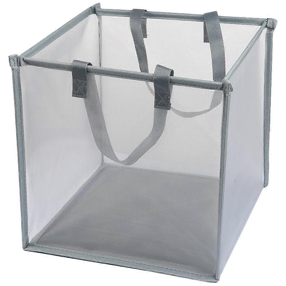 Folding Dirty Clothes Mesh Basket For Outdoor Activities Rectangular 1Pcs