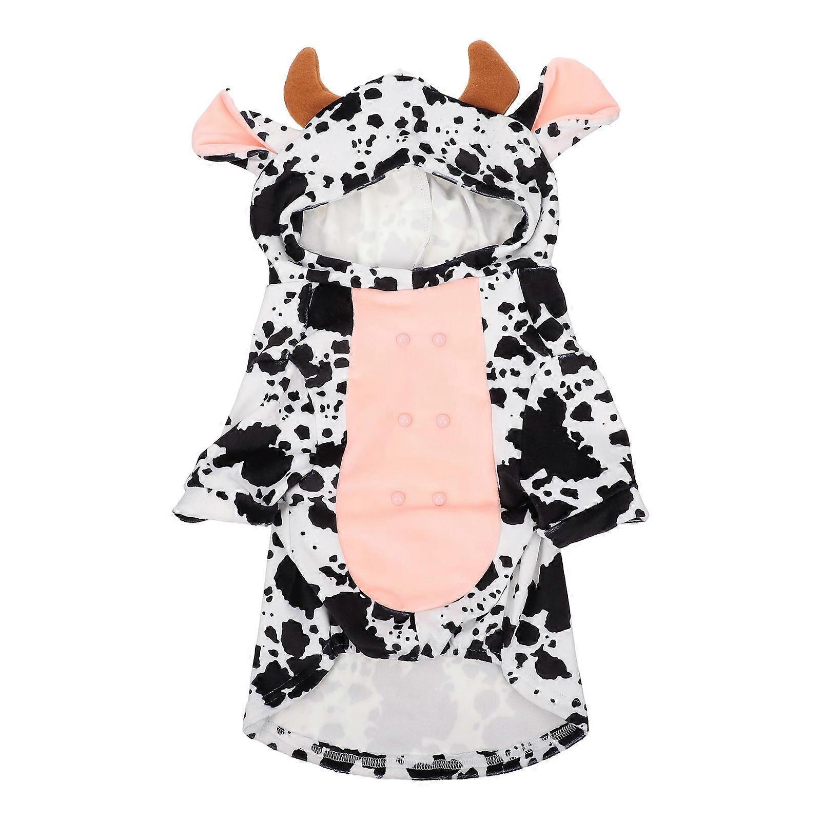 Pet Outfit Cow Modeling Special Events M White 1Pack