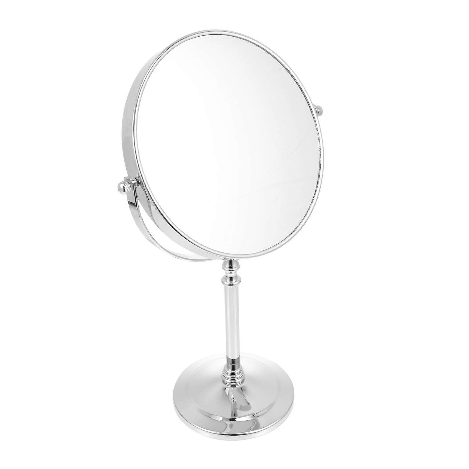 Chic Desktop Double Sided Makeup Mirror For Students 14.6×7.5×4.7in Silver Color 1Pcs