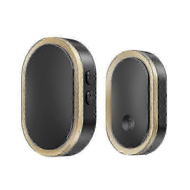 Wireless Doorbell, Wireless External Bell, Waterproof, Front Door Bell(1sets-black)