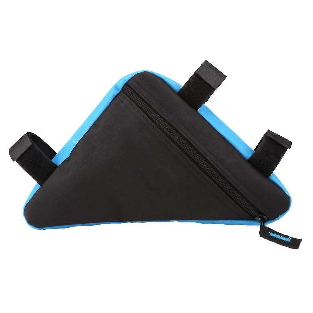 Triangle Bicycle Tool Bag Oxford Fabric Quick-Release Front Top-Tube Saddle Mount Blue