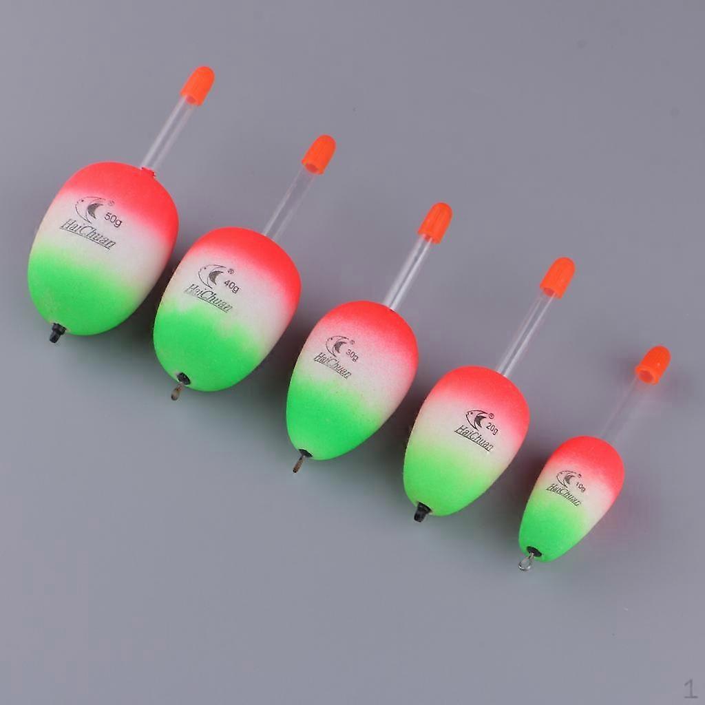 5pcs/set EVA Foam Floats Glow Fishing Luminous Lighting Float -