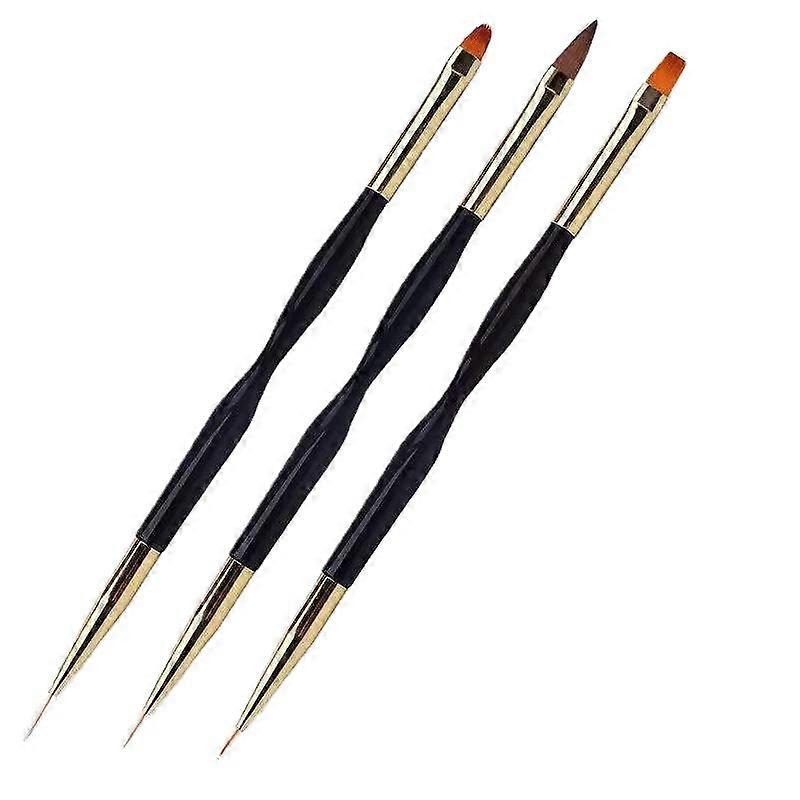 3 pcs Nail Eyeliner Brush Set