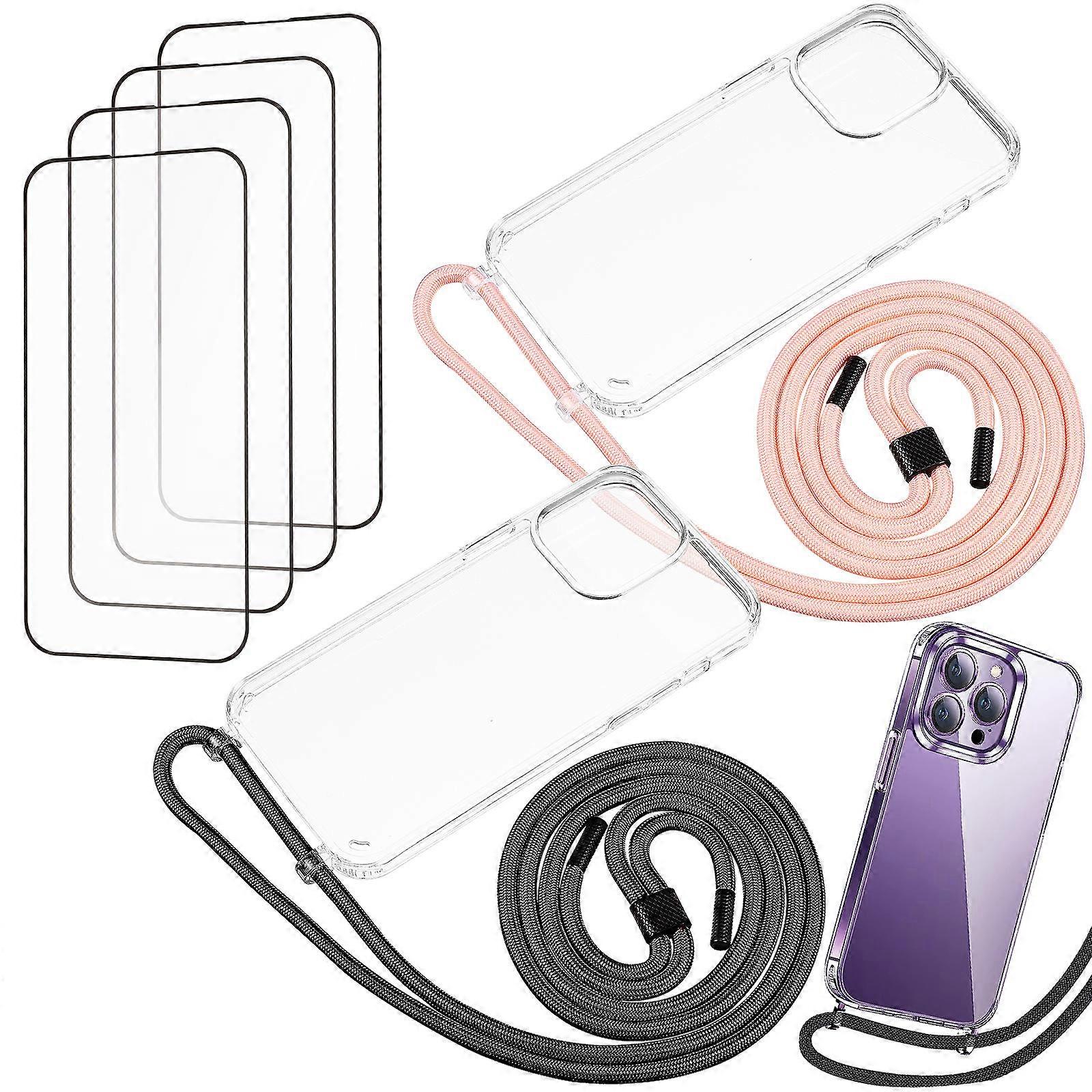 Phone Case Holder With Strap Shockproof Case Travel Black 1Set