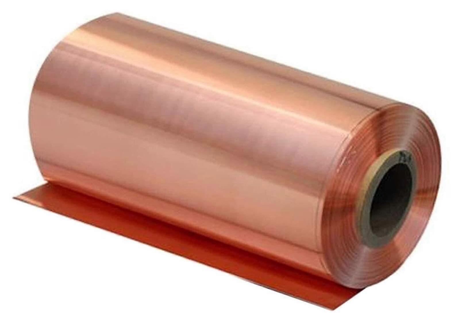 Pure copper sheet foil, thickness 0.02 mm, width 100 mm