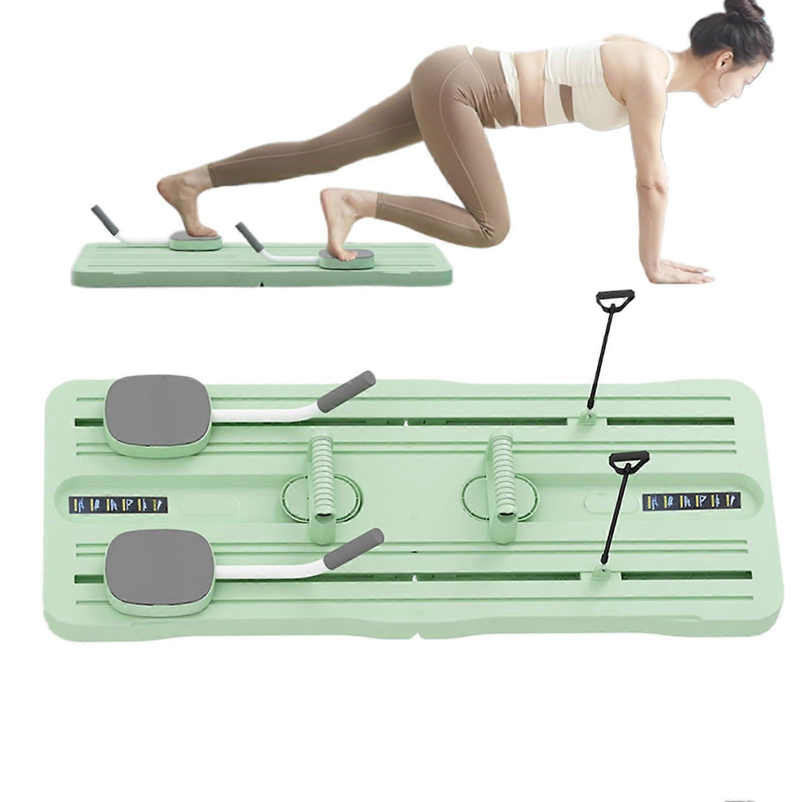 Pilates Board, Pilates Reformer, Pilates Reformer Board Exercises, Foldable Training Equipment for Studio Training, Rehabilitation Green