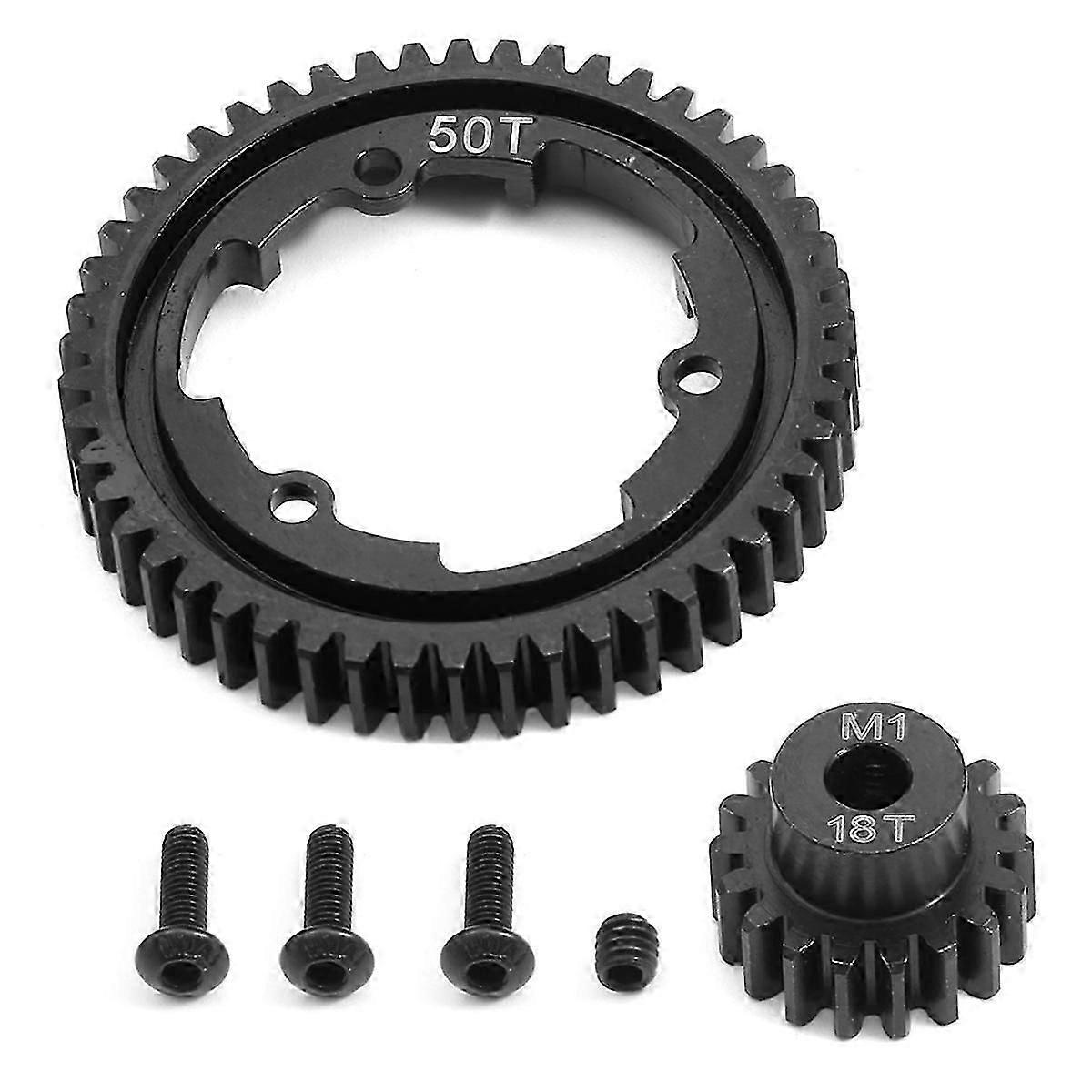 RC Car Mod Hardened Spur Gear Kit for 1/5 1/7 XO-1 1/10 1/10 E- 2.0V XL 50T+18T